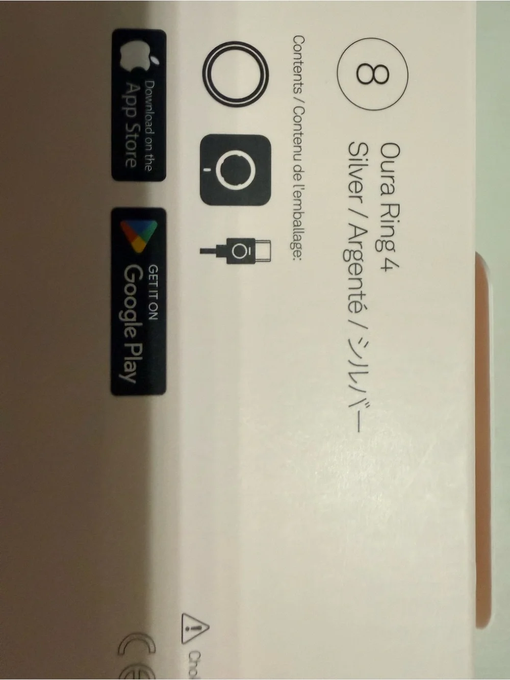 Brand New in Box Oura Ring Gen 4 Smart Ring-Silver (Size 8)-Factory Sealed